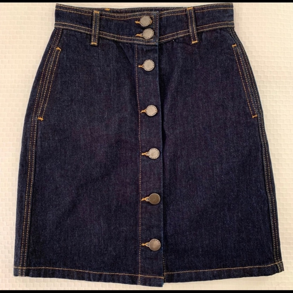 Maje Denim button up skirt